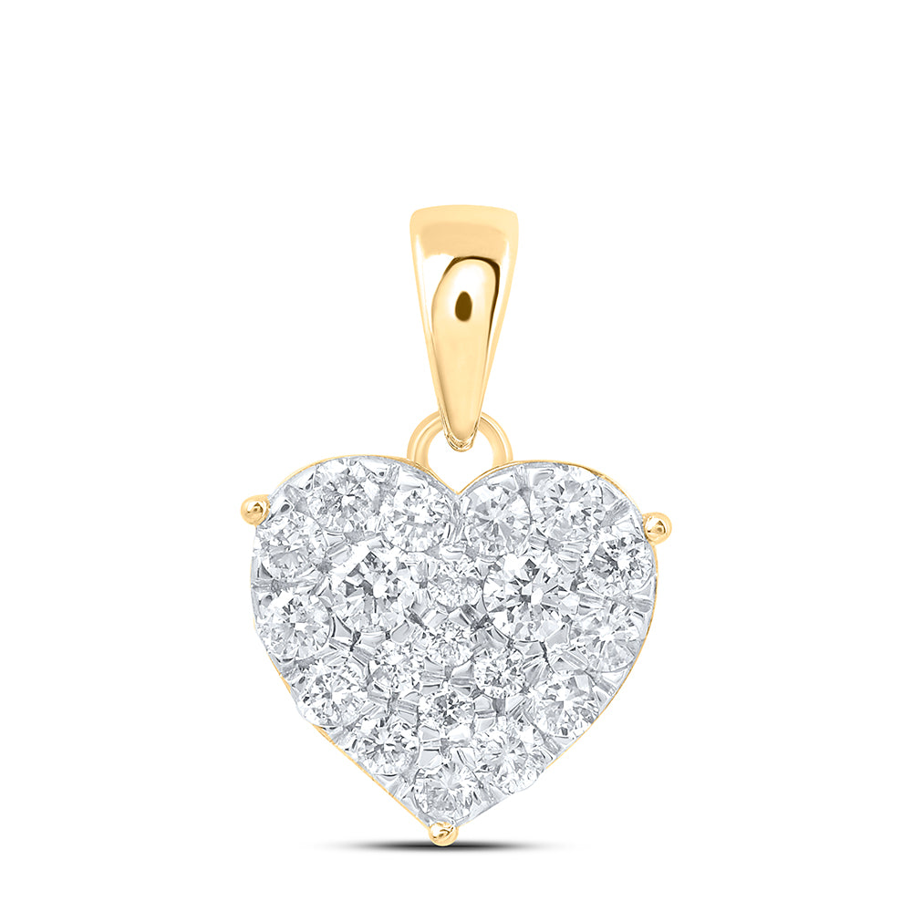 3/4CTW-DIA CN HEART PENDANT