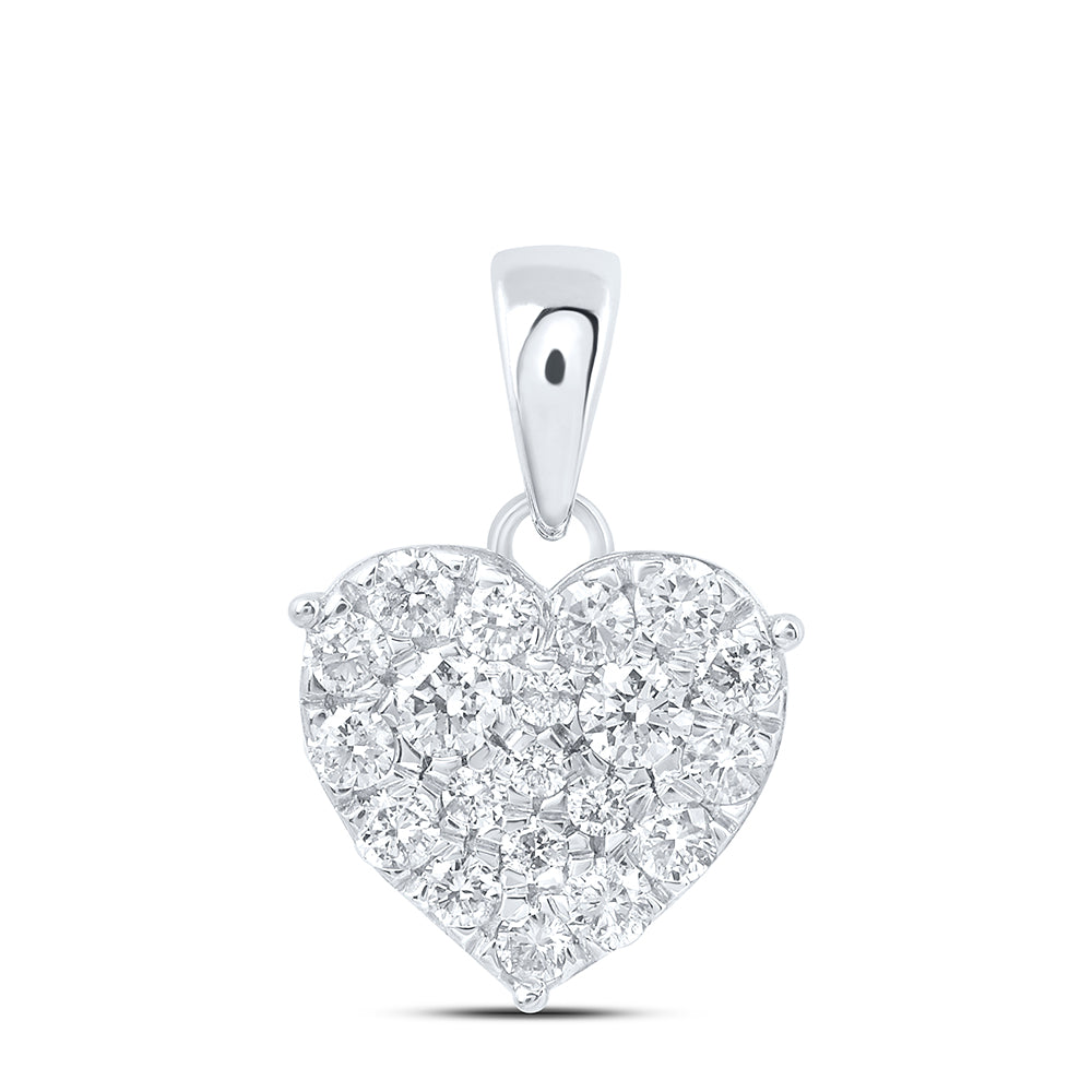 3/4CTW-DIA CN HEART PENDANT