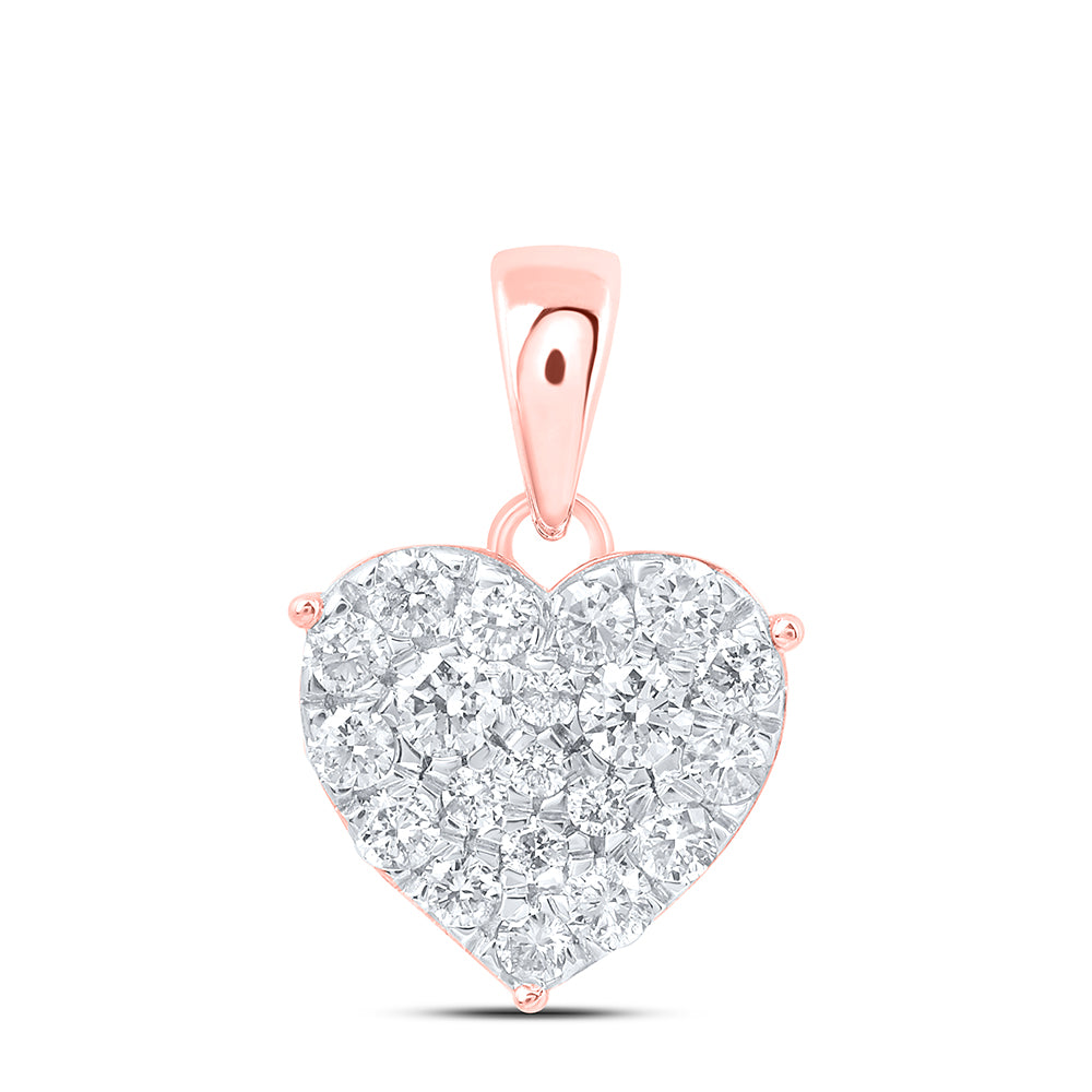 3/4CTW-DIA CN HEART PENDANT
