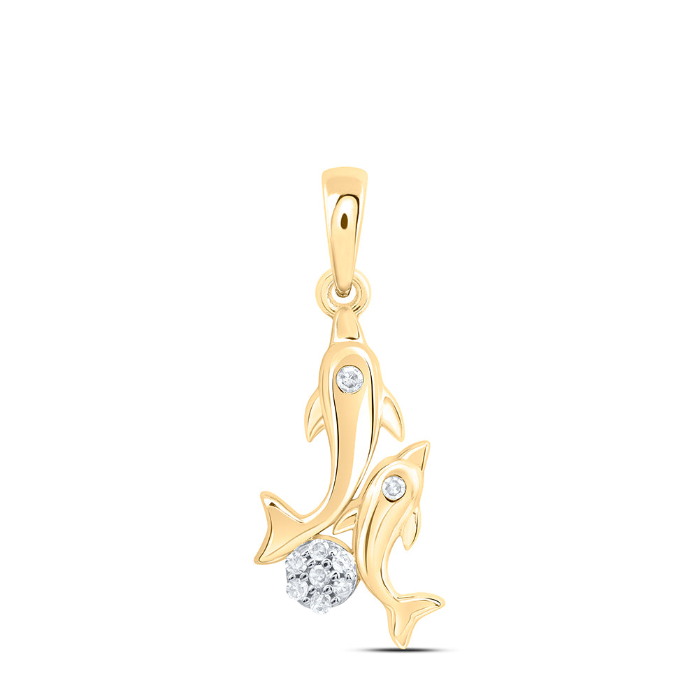 1/20CTW-NAT DIA NK GIFT DOLPHIN PENDANT