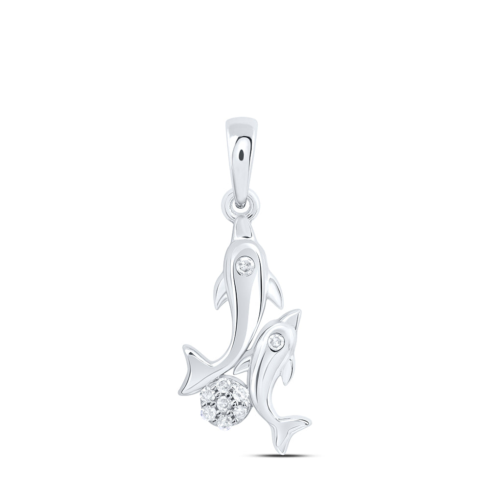1/20CTW-NAT DIA NK GIFT DOLPHIN PENDANT
