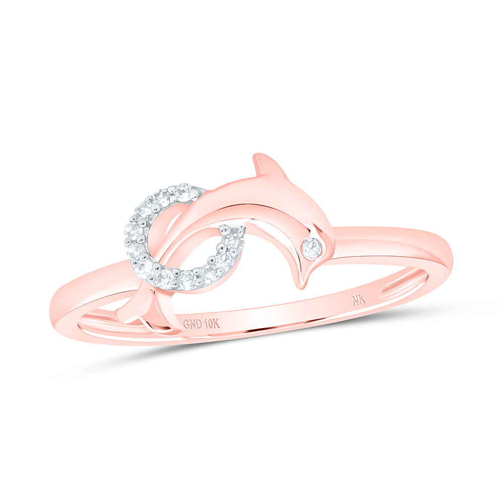 1/20CTW-DIA NK GIFT DOLPHIN RING