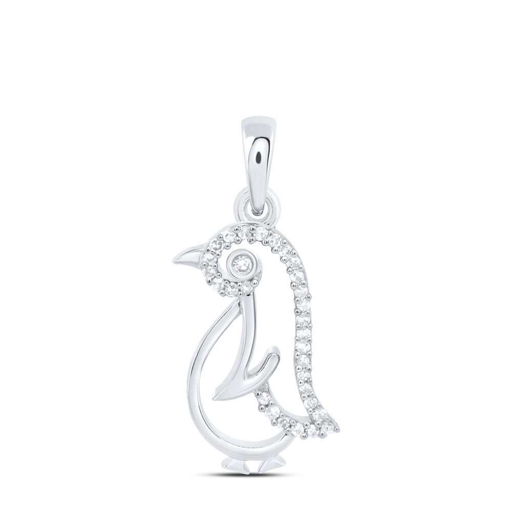 1/12CTW-DIA NK GIFT PENGUIN PENDANT