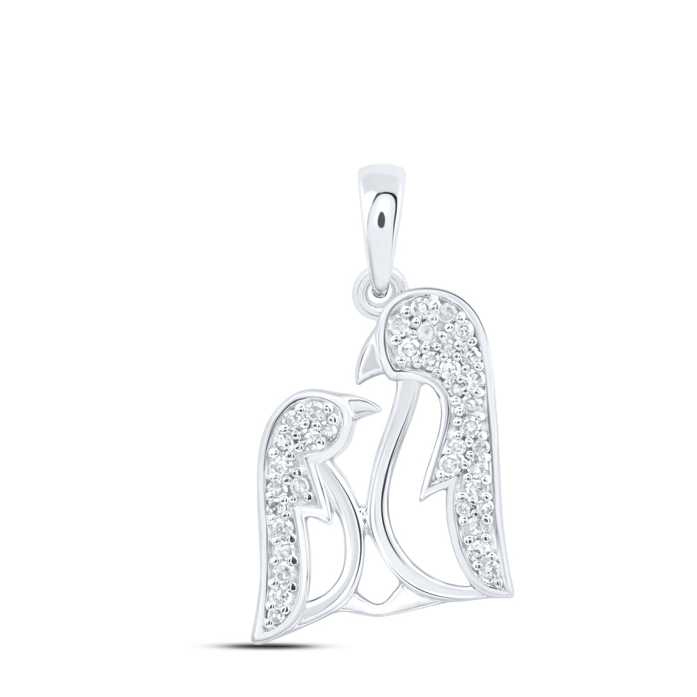 1/8CTW-NAT DIA NK GIFT PENGUIN PENDANT