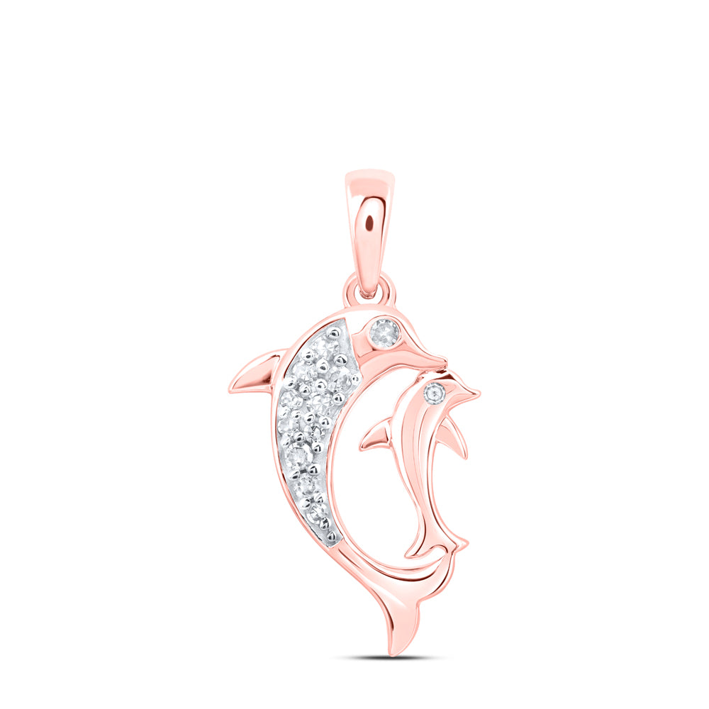 1/12CTW-NAT DIA NK GIFT DOLPHIN PENDANT