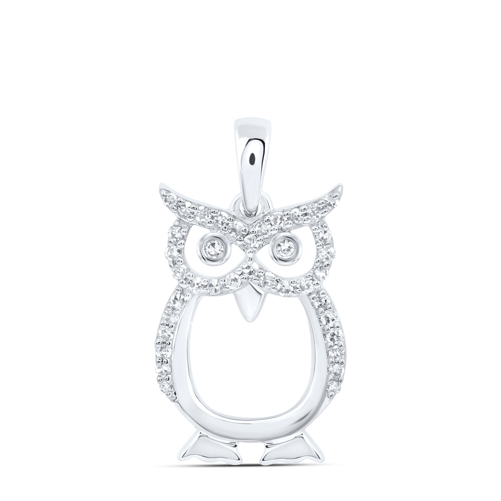 1/6CTW-DIA NK GIFT OWL PENDANT