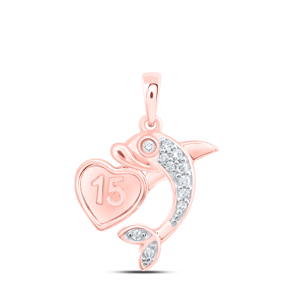 1/20CTW-NAT DIA NK GIFT HEART DOLPHIN PENDANT