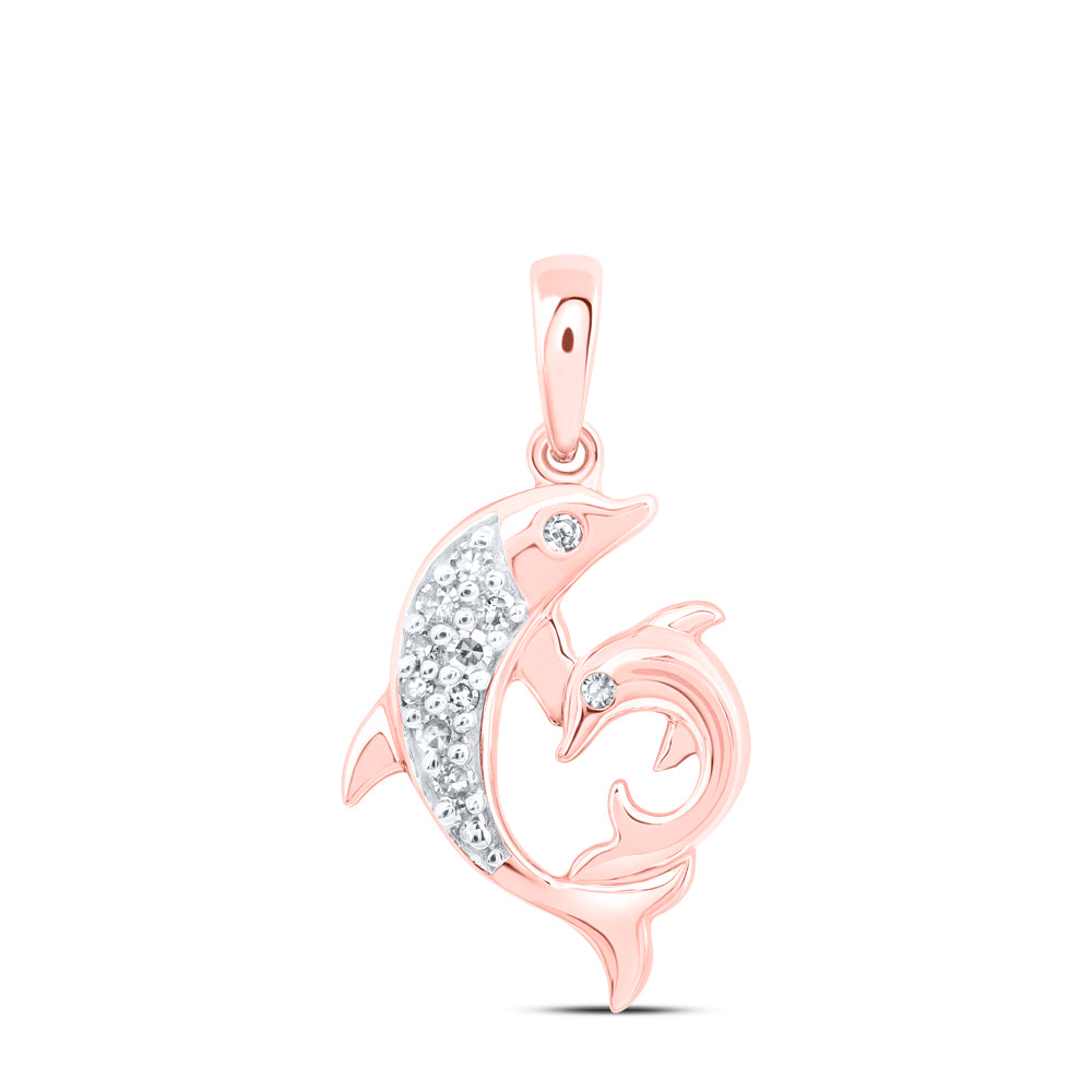 1/12CTW-NAT DIA NK GIFT DOLPHIN PENDANT