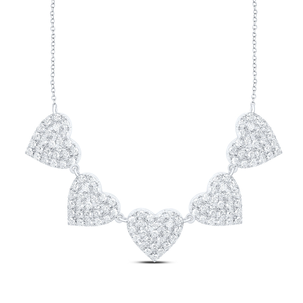 1 1/4CTW-DIA NK HEART NECKLACE (18INCH)