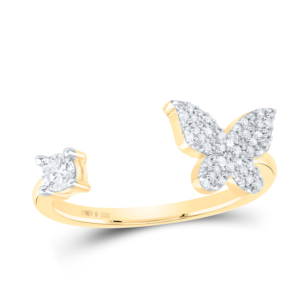 1/4CTW-NAT DIA P1 GIFT BUTTERFLY RING