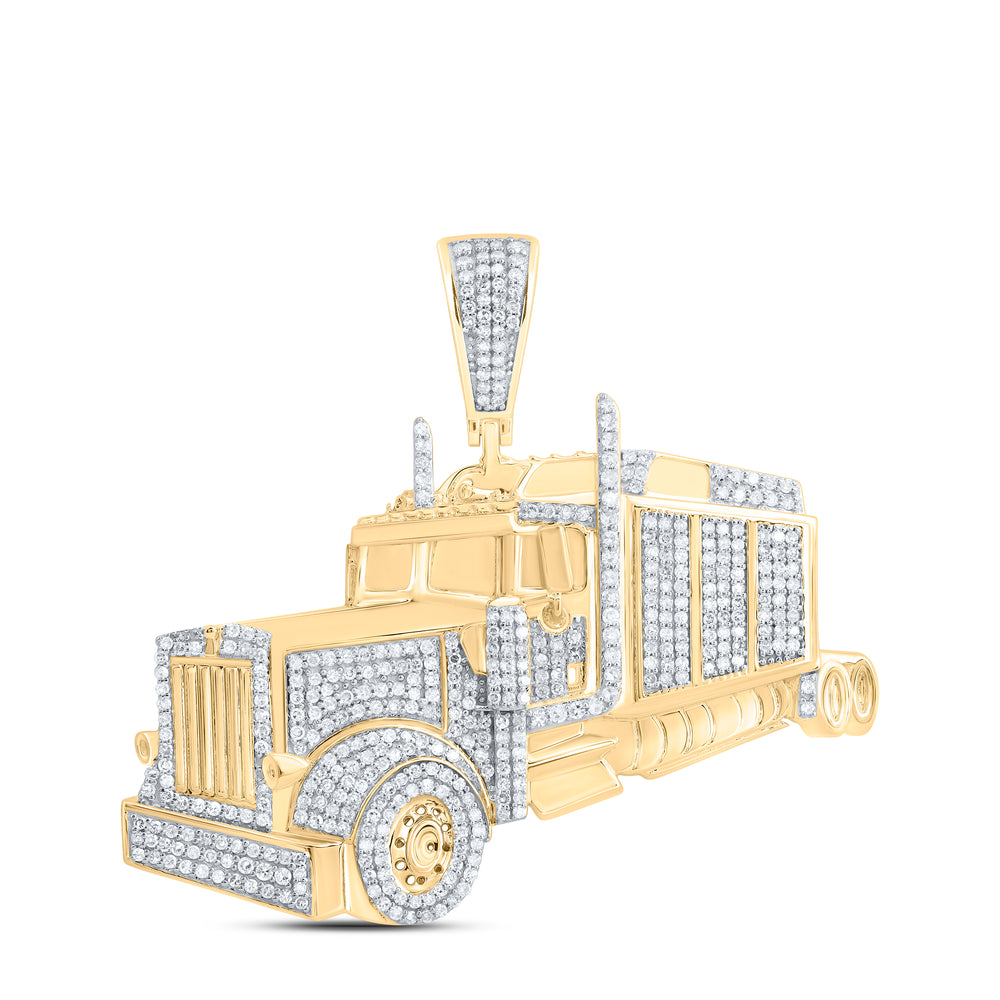 1 3/4CTW-NAT DIA NK TRUCK MENS CHARM