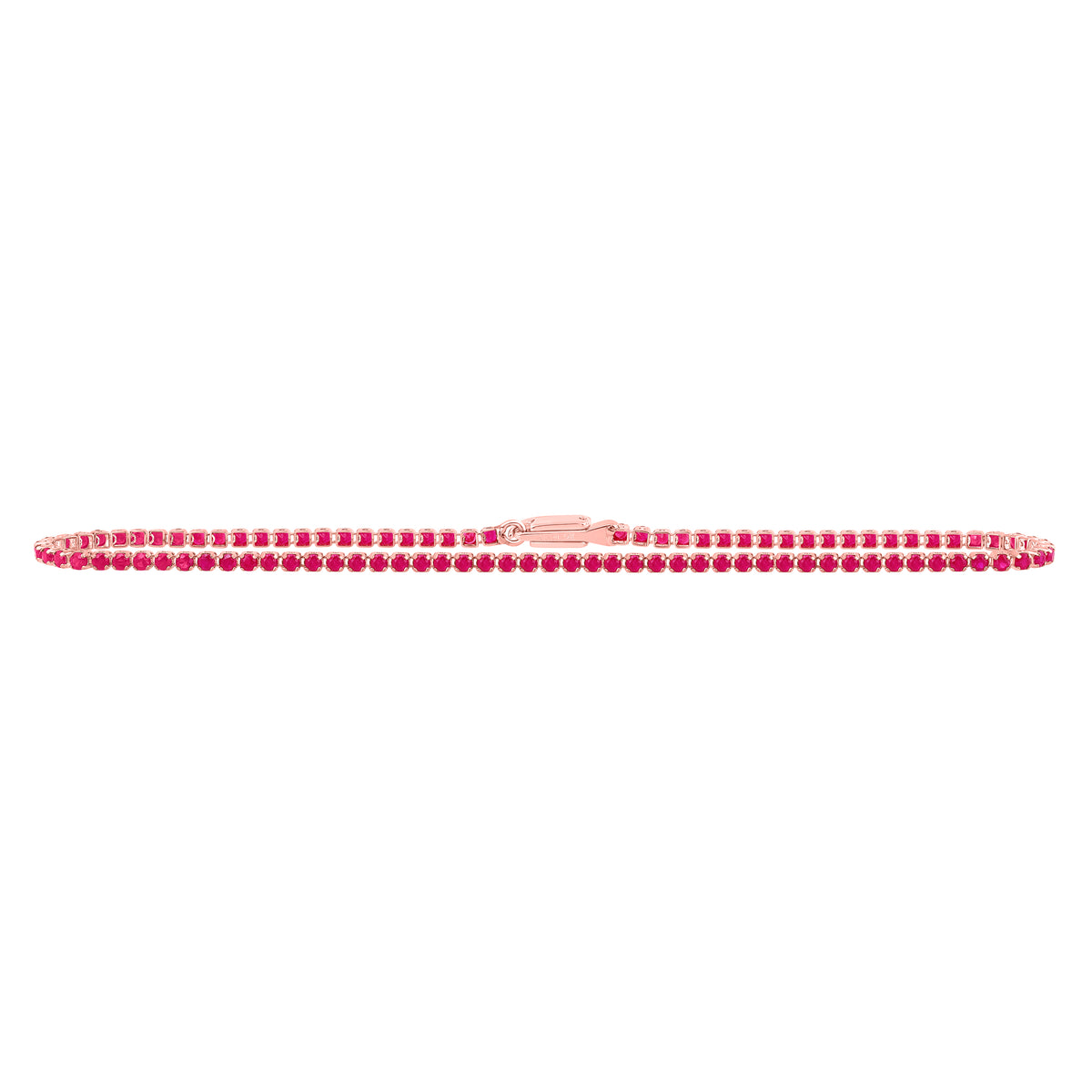 1 3/4 CTW-DIA RD-RUBY NAT GEM TENNIS BRACELET (7 INCH)