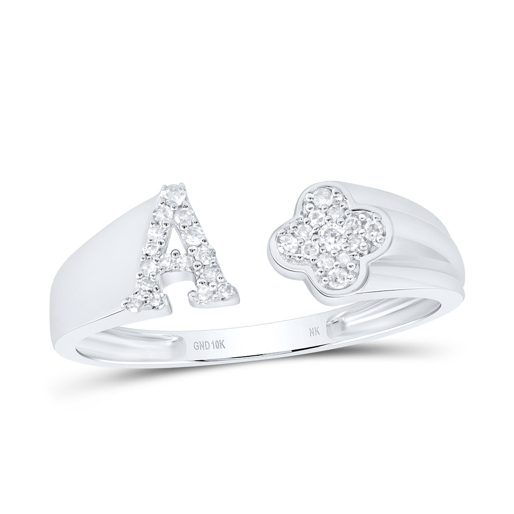 1/10CTW-DIA NK GIFT INITIAL "A" LADIES RING