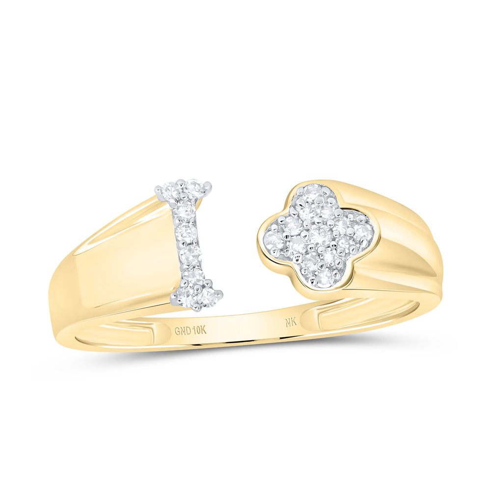 1/10CTW-DIA NK GIFT INITIAL "I" LADIES RING