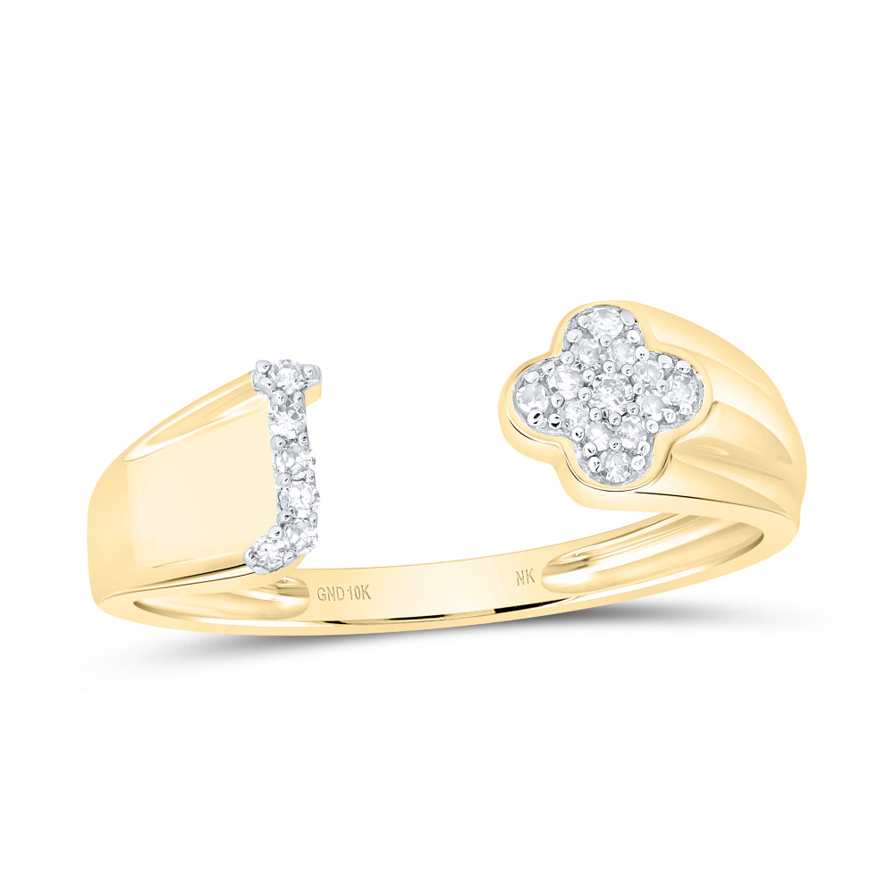 1/10CTW-NAT DIA NK GIFT INITIAL "J" LADIES RING