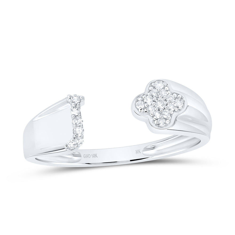 1/10CTW-DIA NK GIFT INITIAL "J" LADIES RING