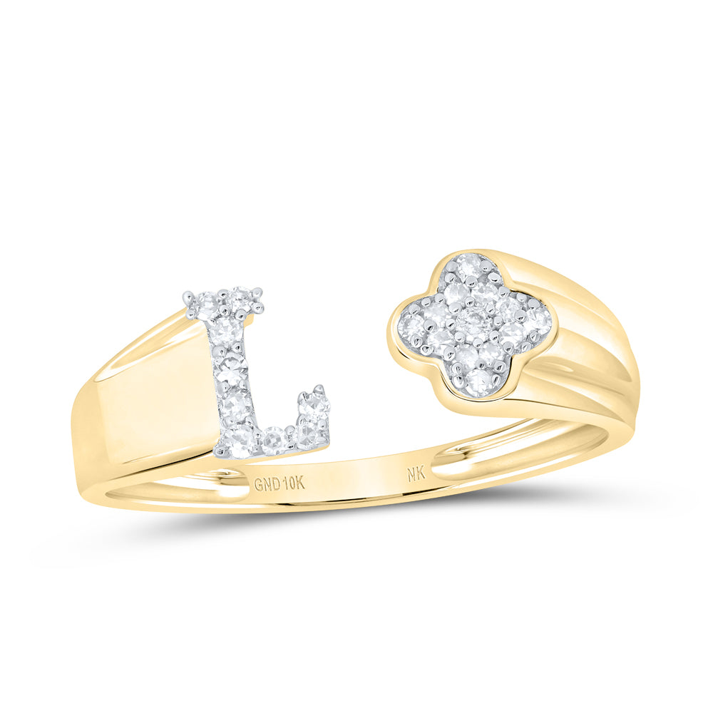 1/10CTW-DIA NK GIFT INITIAL "L" LADIES RING