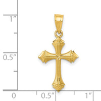 Load image into Gallery viewer, 14k Diamond-cut Passion Cross Charm

