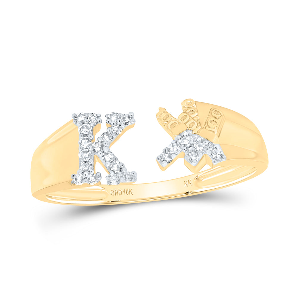 1/10CTW-DIA NK GIFT INITIAL "K" LADIES RING