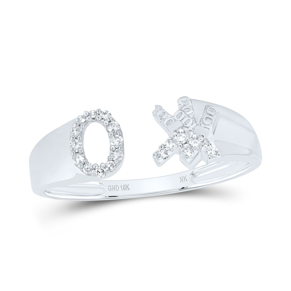 1/10CTW-DIA NK GIFT INITIAL "O" LADIES RING