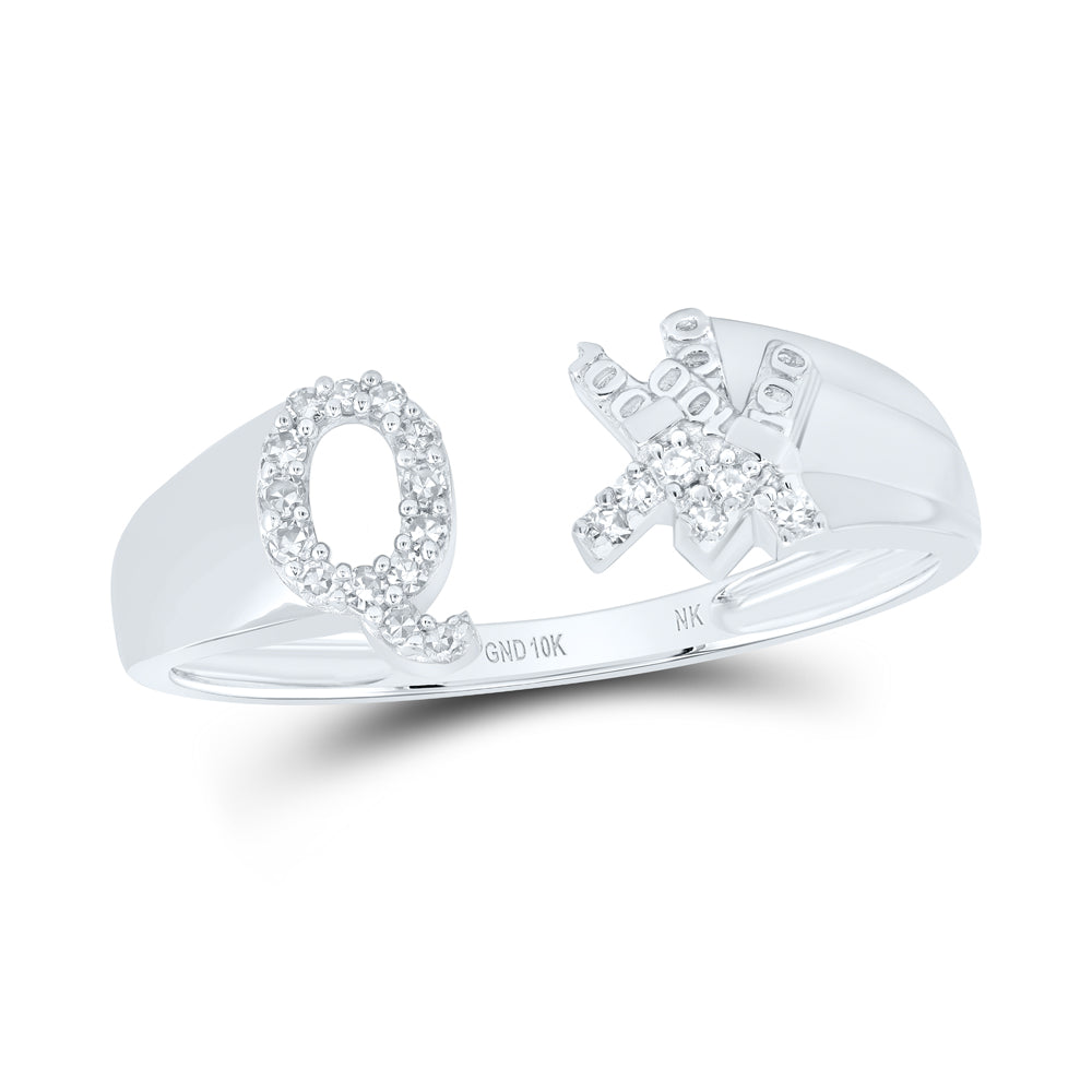 1/10CTW-DIA NK GIFT INITIAL "Q" LADIES RING