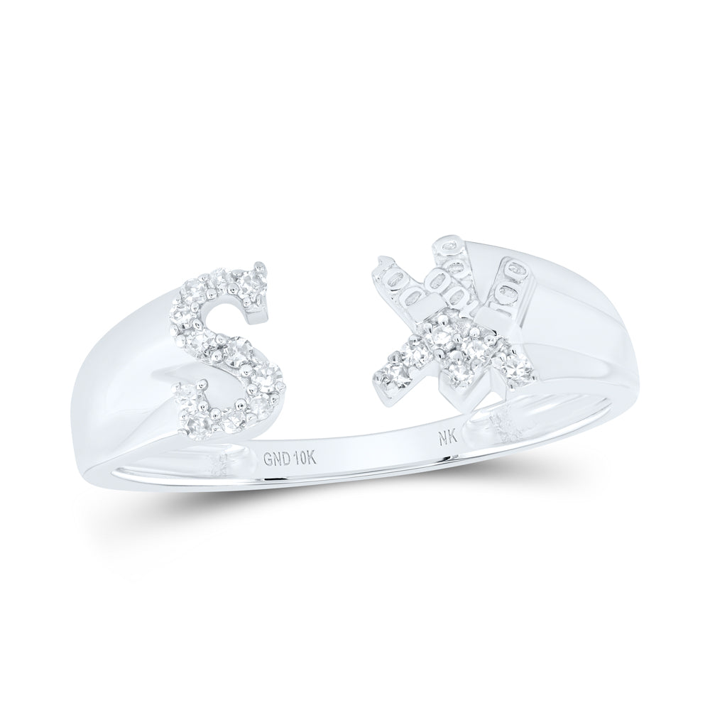 1/12CTW-DIA NK GIFT INITIAL "S" LADIES RING