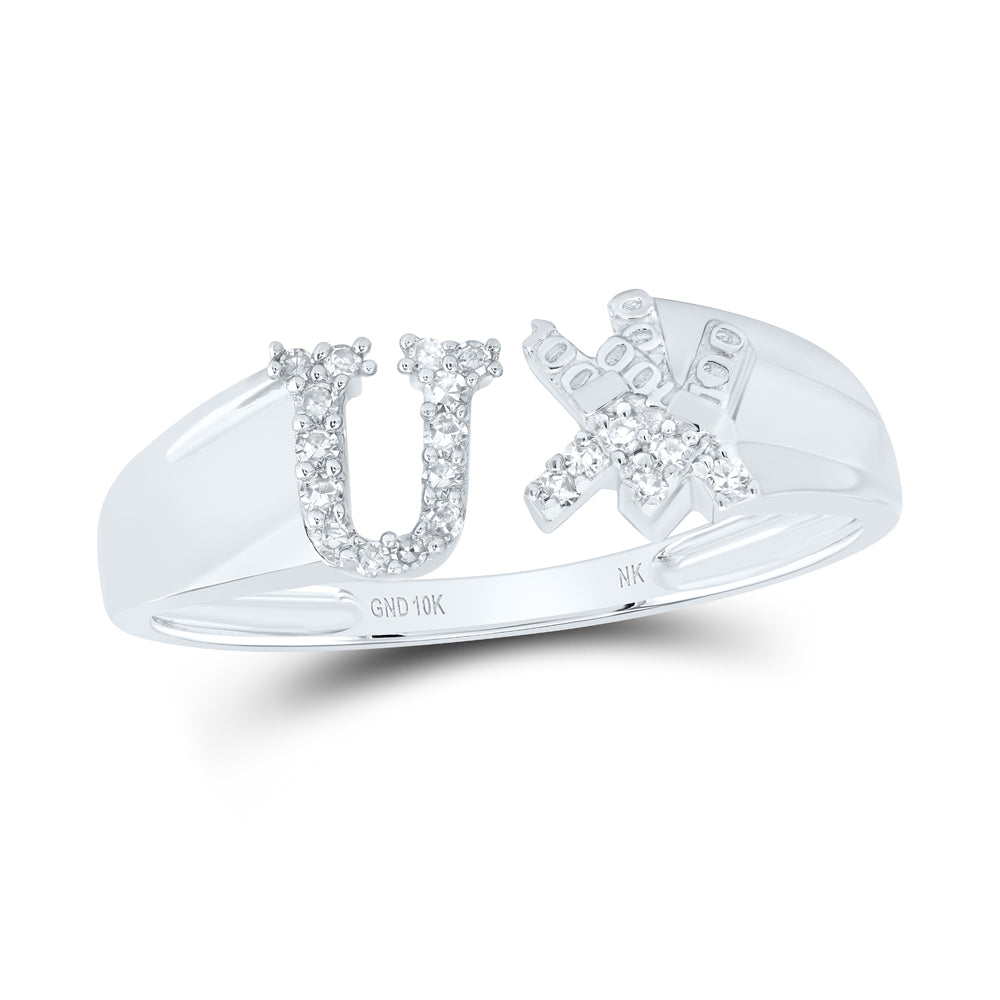 1/10CTW-DIA NK GIFT INITIAL "U" LADIES RING