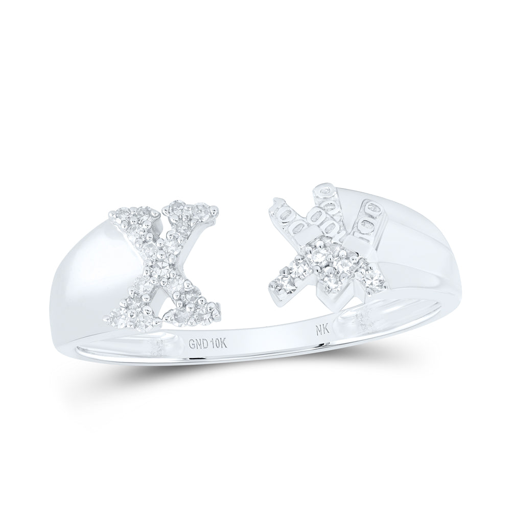 1/10CTW-DIA NK GIFT INITIAL "X" LADIES RING