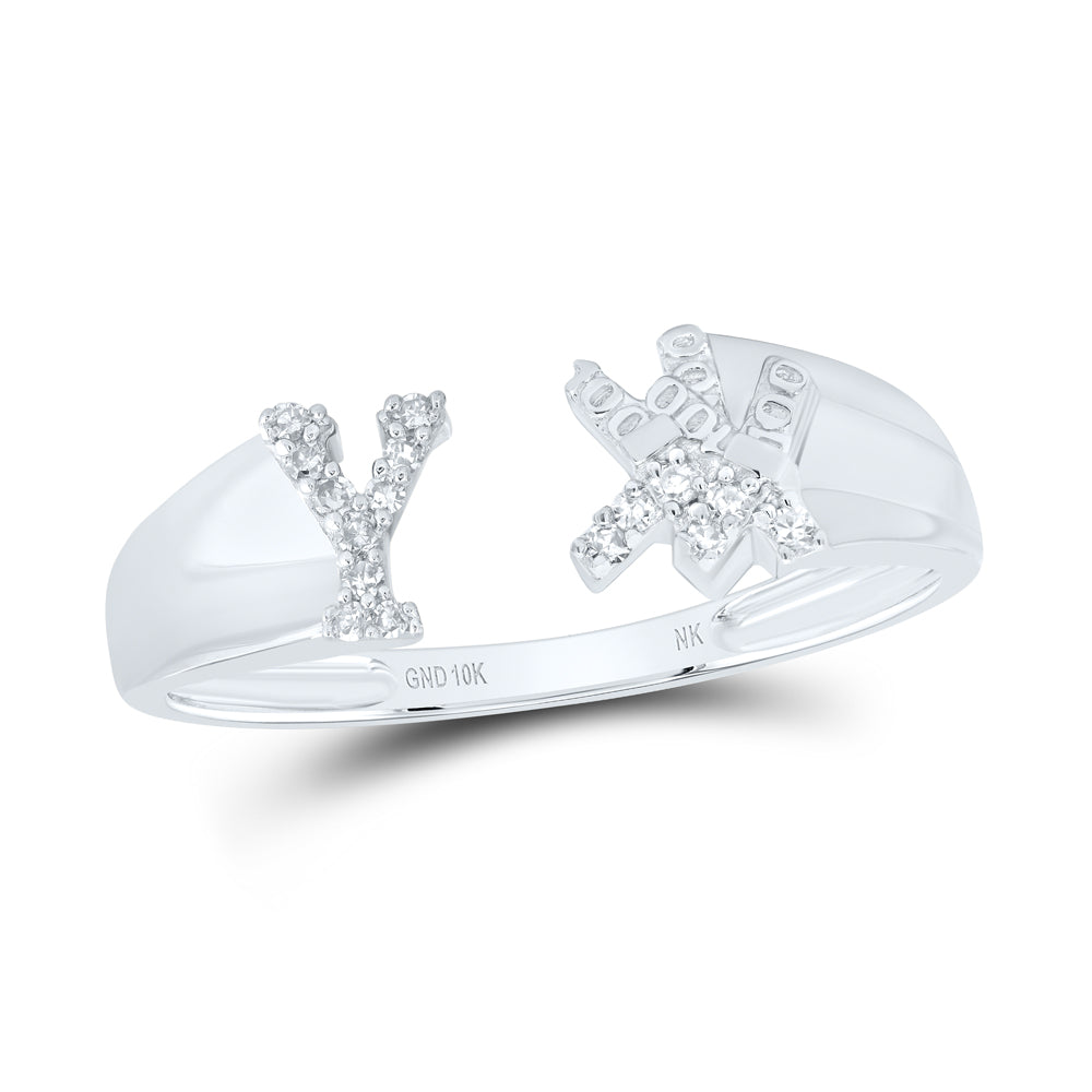 1/12CTW-DIA NK GIFT INITIAL "Y" LADIES RING