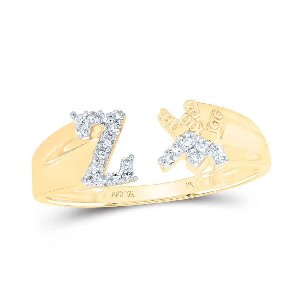 1/10CTW-DIA NK GIFT INITIAL "Z" LADIES RING