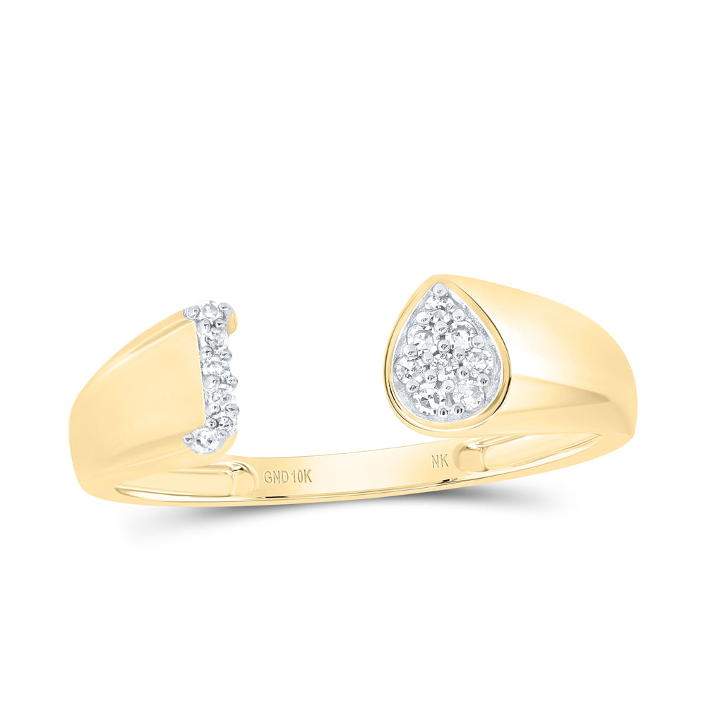1/12CTW-DIA NK GIFT INITIAL "J" PEAR LADIES RING
