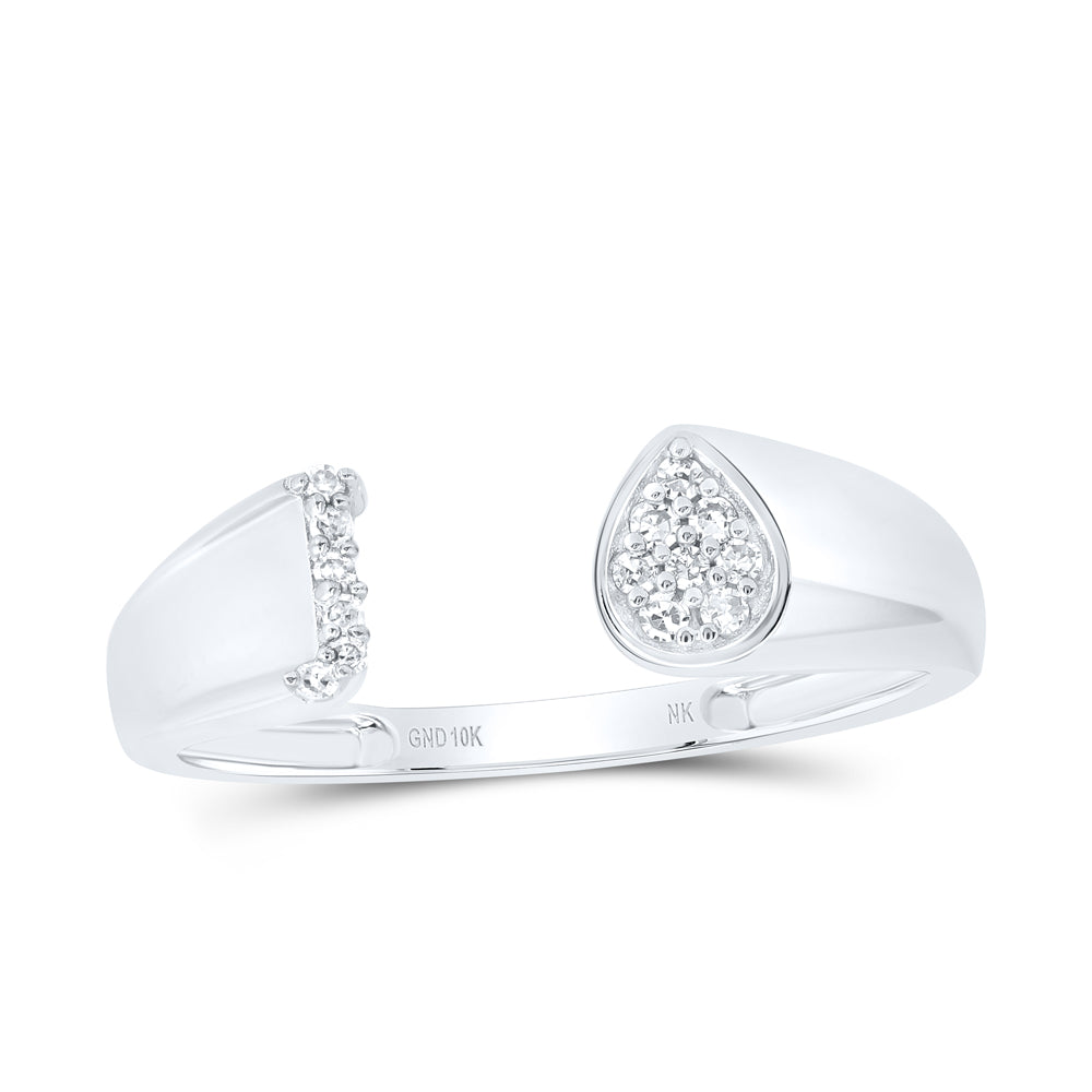 1/12CTW-DIA NK GIFT INITIAL "J" PEAR LADIES RING