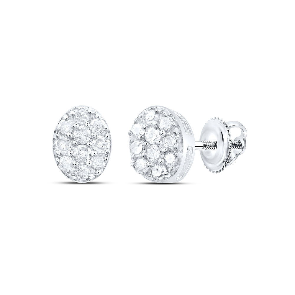 1/10CTW-DIA P1 GIFT OVAL STUD EARRING