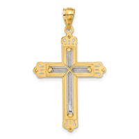 Load image into Gallery viewer, 14k Two-tone Cross Pendant
