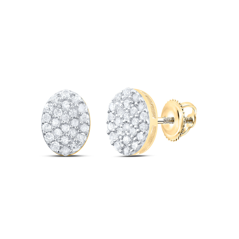 1/4CTW-DIA P1 GIFT OVAL STUD EARRING