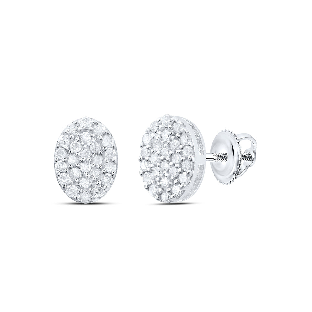1/4CTW-DIA P1 GIFT OVAL STUD EARRING