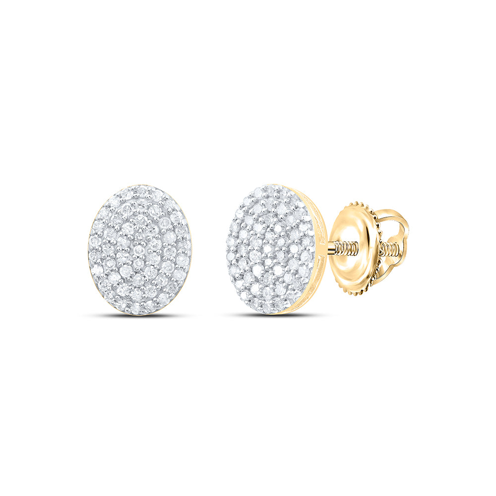 3/8CTW-DIA P1 GIFT OVAL STUD EARRING
