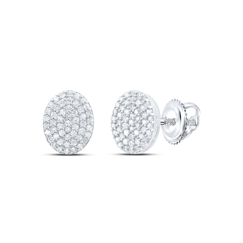 3/8CTW-DIA P1 GIFT OVAL STUD EARRING