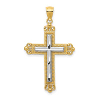 Load image into Gallery viewer, 14k Two-tone Cross Pendant
