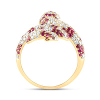 Load image into Gallery viewer, 1 1/3CTW-DIA ANA M 1CTW RD-RUBY NAT GEM SNAKE RING
