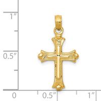 Load image into Gallery viewer, 14k Budded Cross Charm
