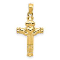 Load image into Gallery viewer, 14k Claddagh Cross Charm
