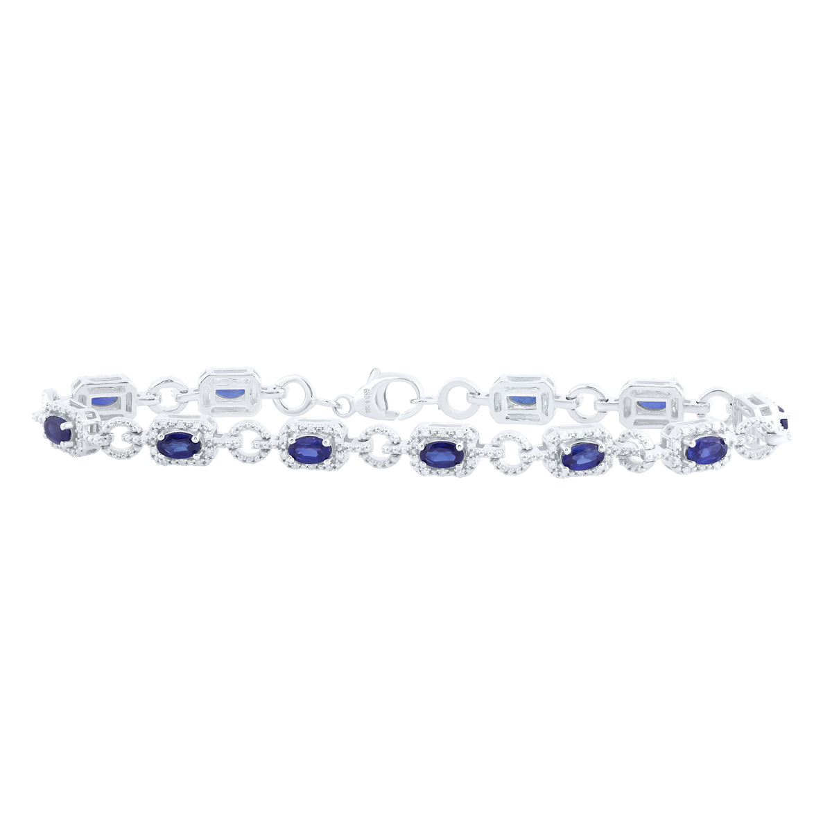 3/8CTW-DIA P1 5X3 MM OV-BS SYNTHETIC BRACELET(7 INCH)