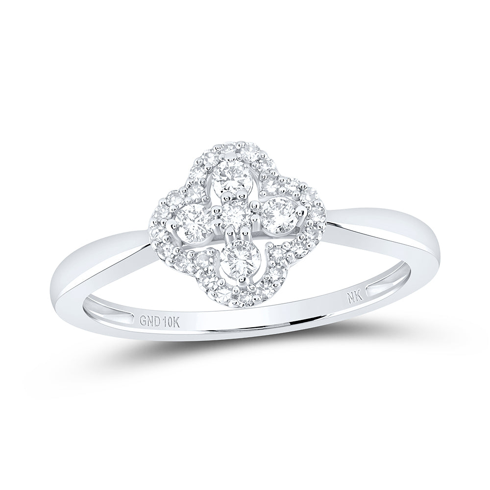 1/4CTW-NAT DIA NK GIFT CLOVER RING