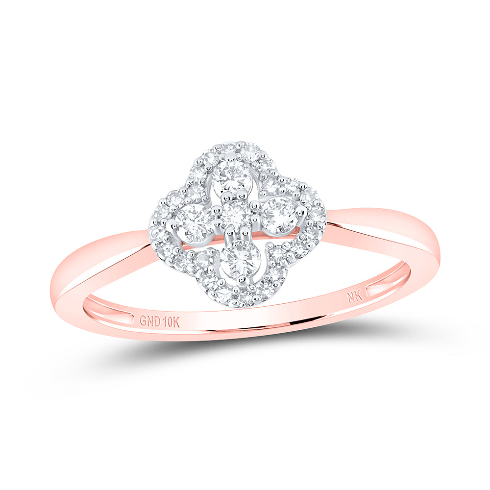 1/4CTW-NAT DIA NK GIFT CLOVER RING