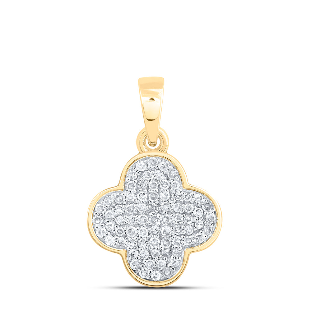 1/5CTW-DIA NK GIFT CLOVER PENDANT