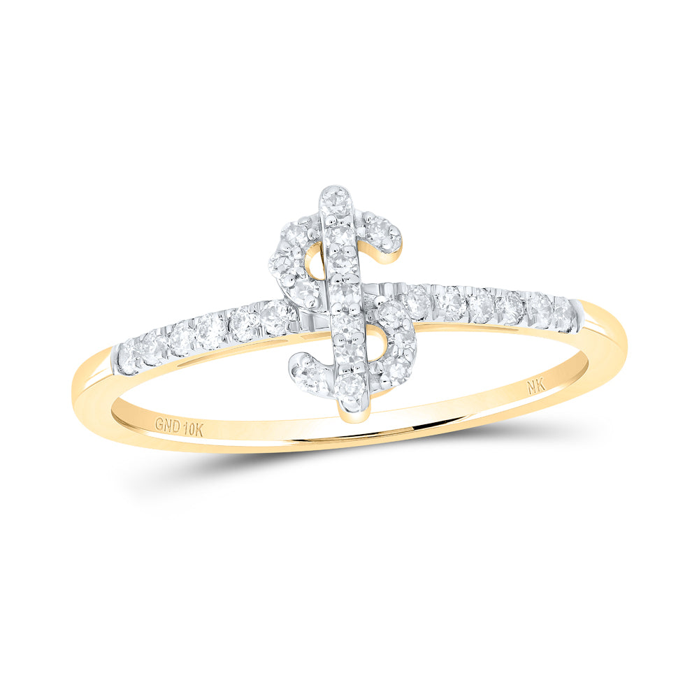 1/5CTW-DIA NK GIFT DOLLAR SIGN RING