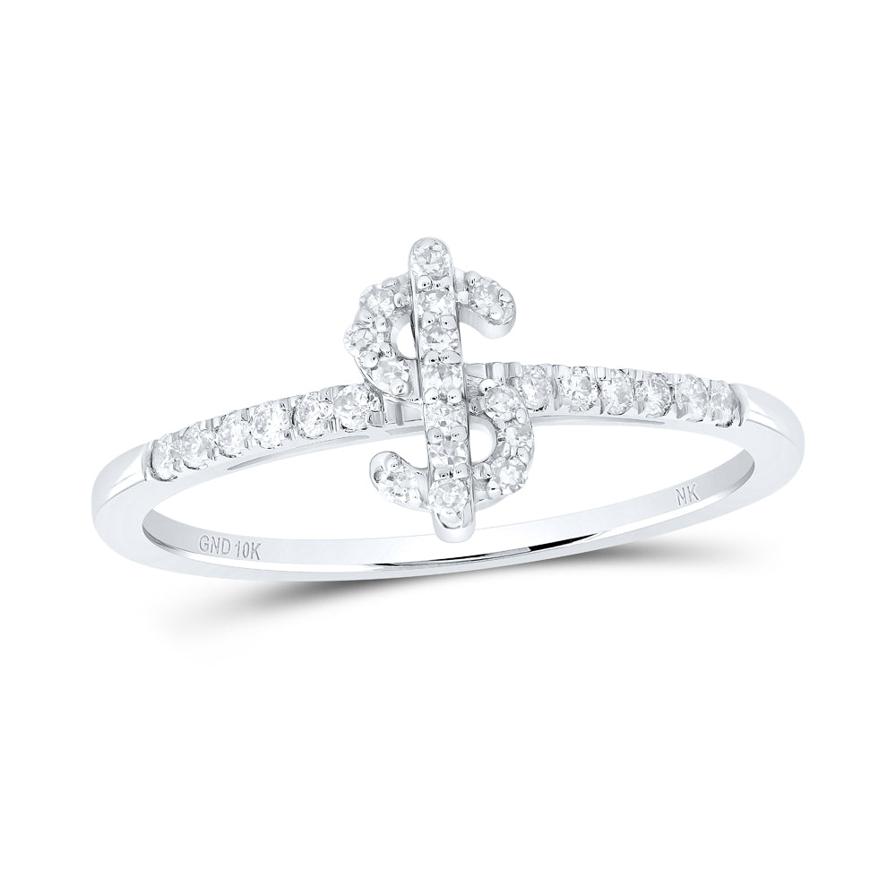 1/5CTW-DIA NK GIFT DOLLAR SIGN RING