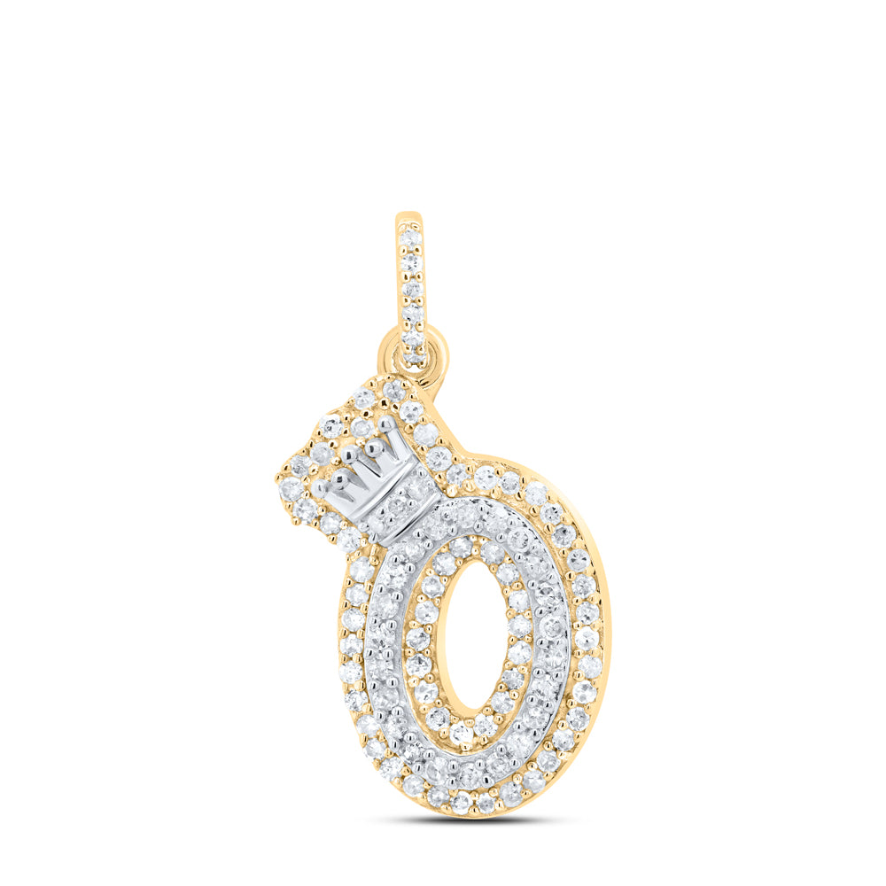 1/3CTW-DIA P1 GIFT INITIAL "O" CROWN PENDANT