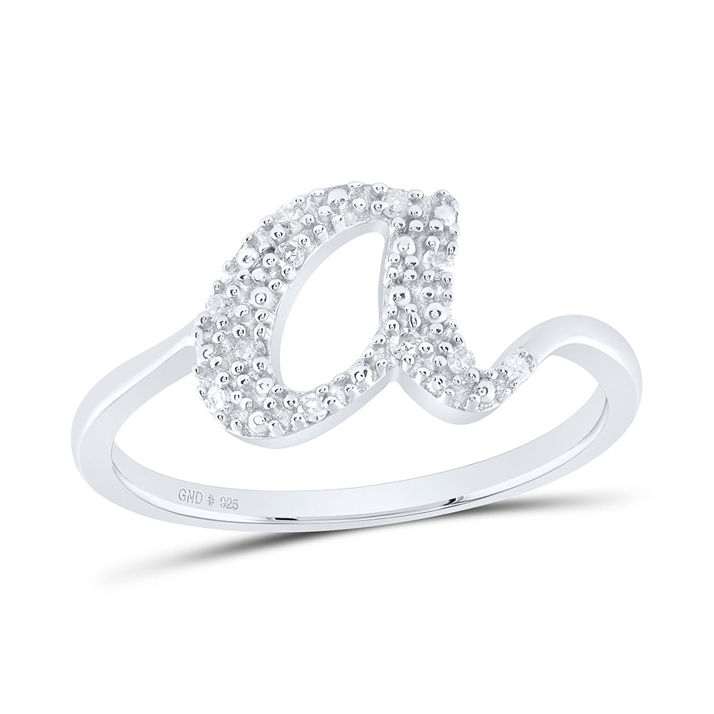 1/12CTW-DIA P1 GIFT INITIAL "A" LADIES RING